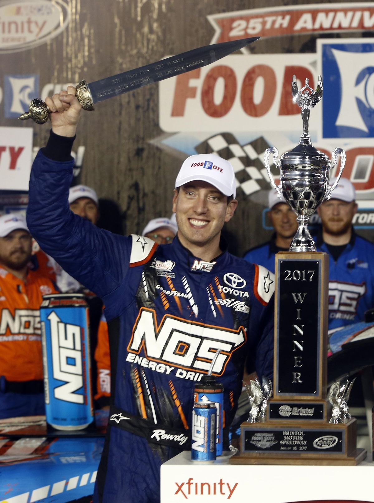 FILE - Kyle Busch opened his bid for a second NASCAR Cup championship with a lap of 187.963 mph to win the pole Friday night at Chicagoland Speedway. (Wade Payne / Associated Press)