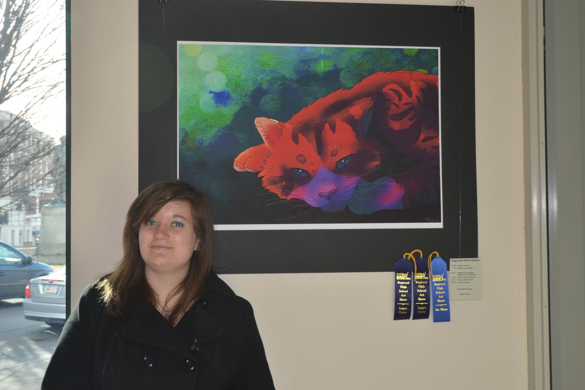 Payton Thorson received Judge’s Choice for her piece “Where Was My Fault?” in the NorthEast Washington Educational Service District 101 high school art show.
