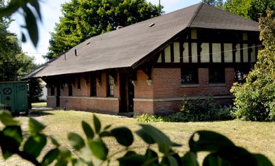 The old Milwaukee Railroad train station, pictured in Rathdrum, is up for sale. The asking price is $229,000. (Kathy Plonka / The Spokesman-Review)