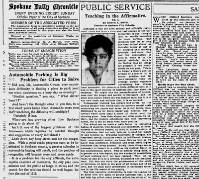 The Spokane Daily Chronicle looked into the future and warned about an emerging crisis: automobile parking in the city. (Spokesman-Review archives)