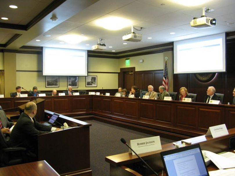 Gov. Butch Otter's Medicaid expansion working group meets in the state Capitol on Friday  (Betsy Russell)