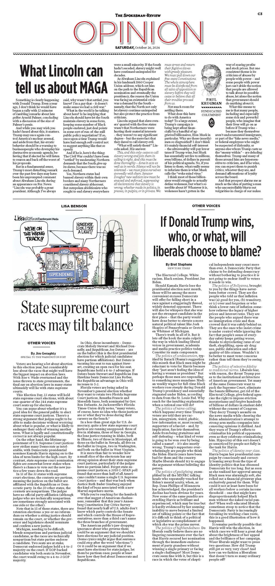 Opinion Front Page for Oct. 26, 2024 The SpokesmanReview