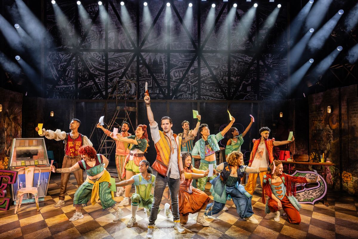 CJ Eldred and the company of the North American tour of “& Juliet” coming to Broadway Spokane.  (Courtesy of Evan Zimmerman)
