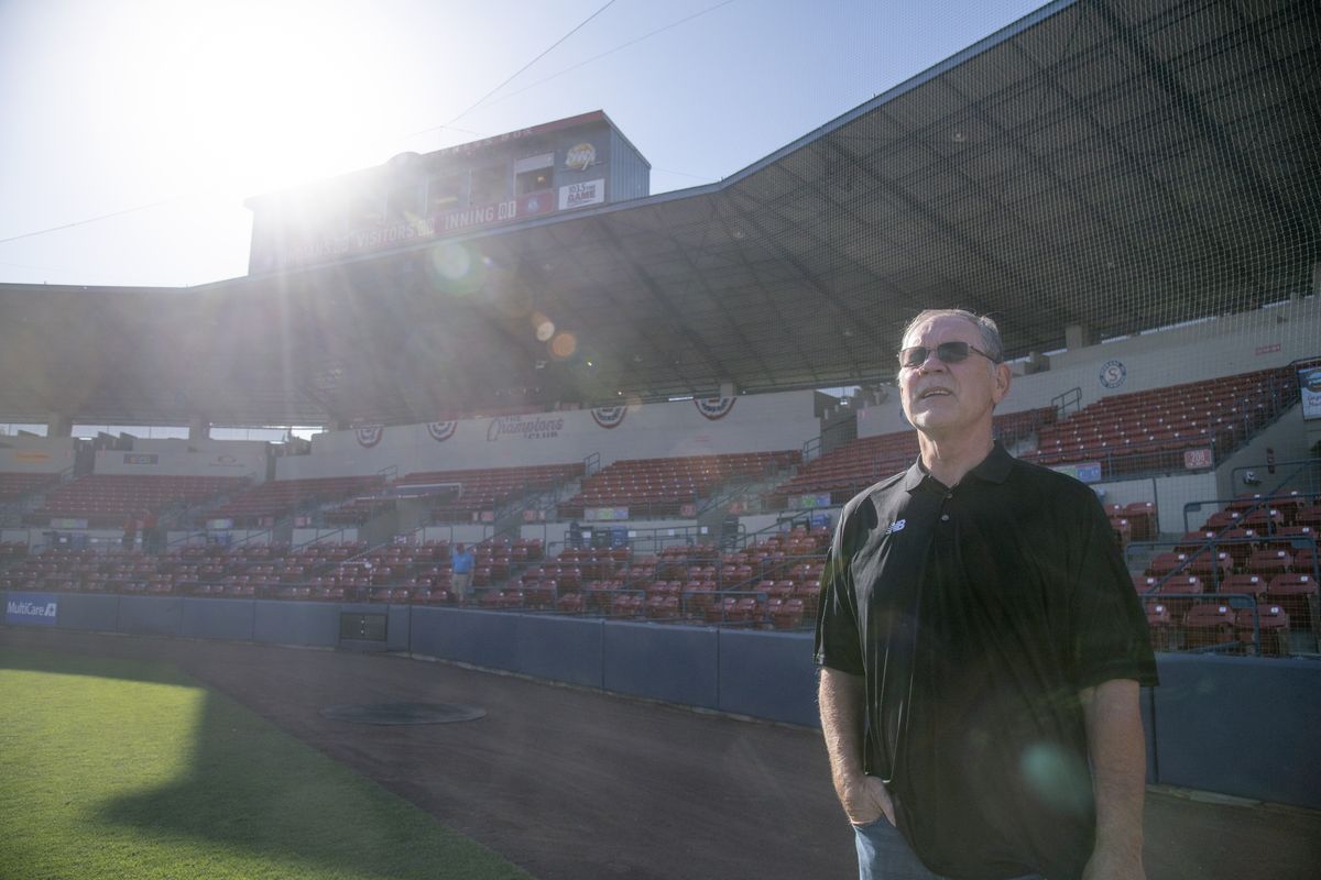 Legendary baseball manager Bruce Bochy looks around Avista Stadium on Thursday where he coached the Spokane Indians in 1989. He went on to long stints with the San Diego Padres and the San Francisco Giants, where he won three World Series championships.  (Jesse Tinsley/THE SPOKESMAN-REVI)