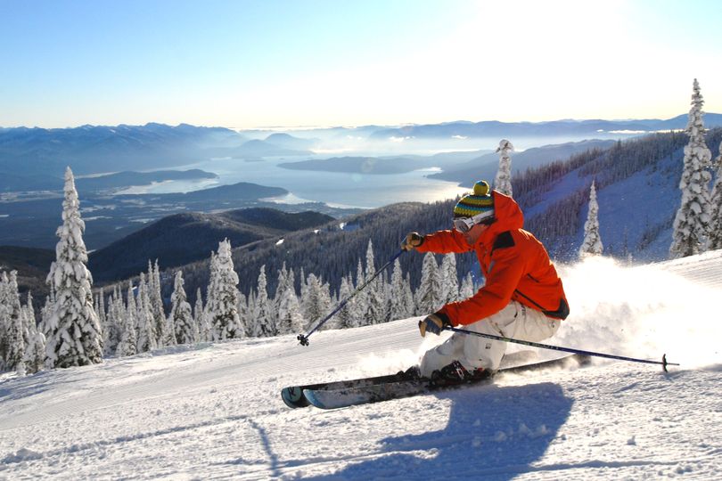 Schweitzer Mountain Resort offers scenic views of several mountain ranges. This year, visitors can order their tickets in advance through their smart phones.  (Courtesy of Schweitzer Mountain Resort. )