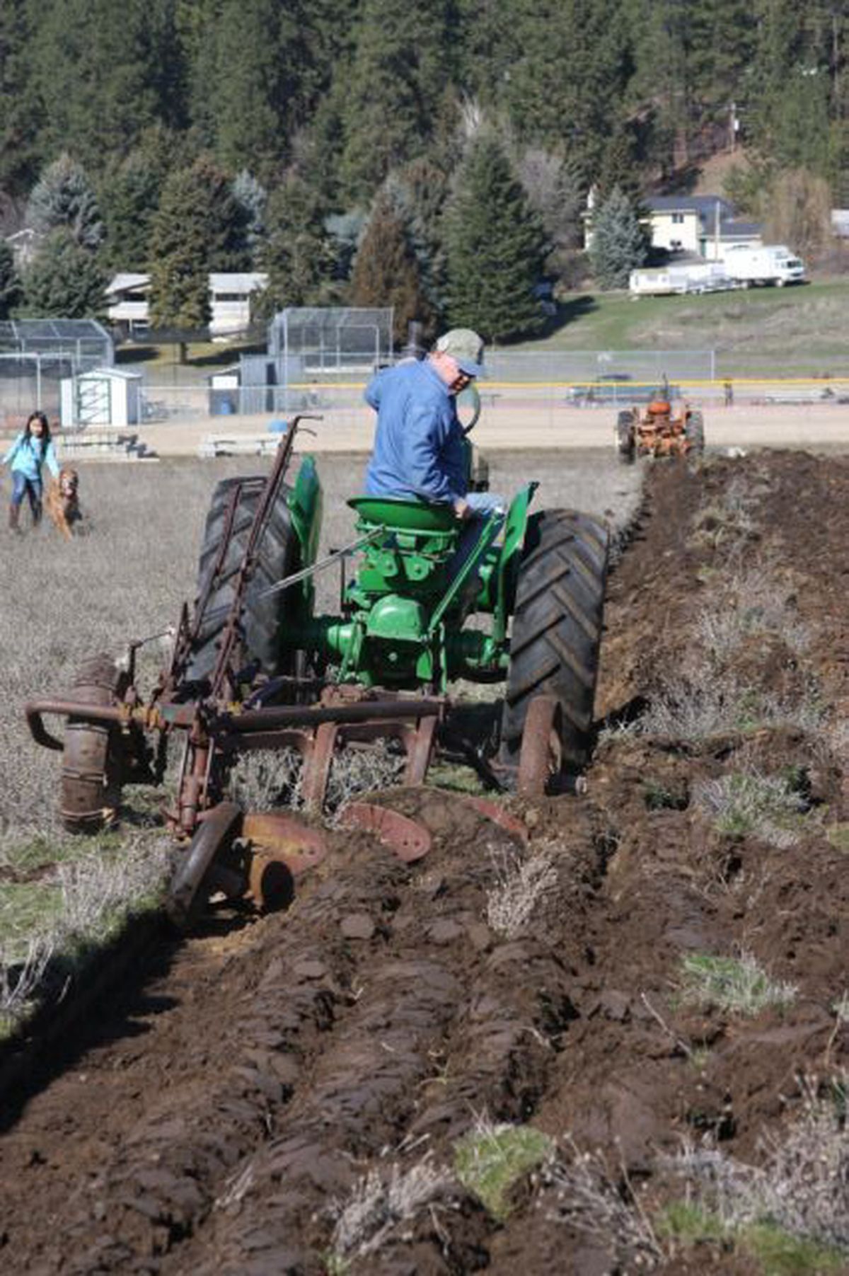 Members from the Inland Empire Gas and Steam Buffs plowed the earth for the East Valley School District’s new community garden. Photo courtesy of Lynette Romney (Photo courtesy of Lynette Romney)
