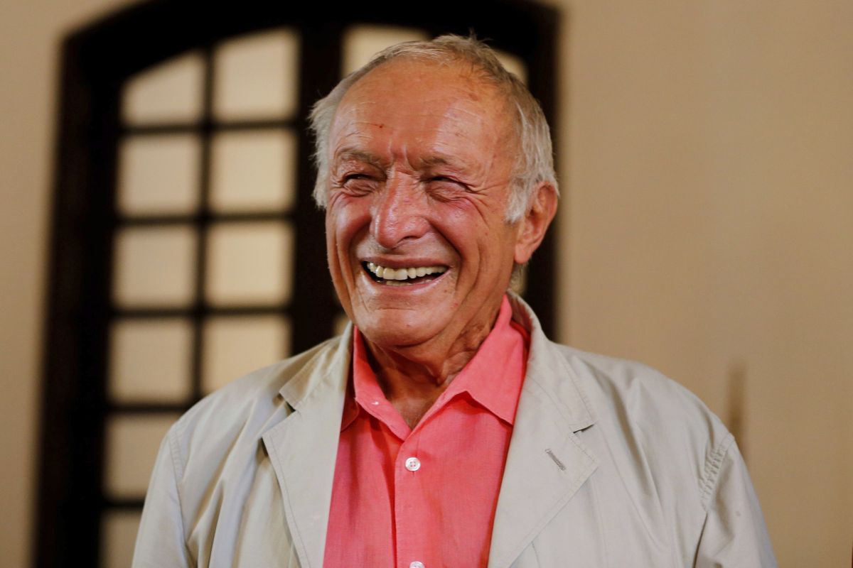 British architect Richard Rogers attends an event with city authorities in Caracas, Venezuela, Jan. 17, 2014. Richard Rogers, the lauded British architect who was one of the forces behind the Pompidou Center in Paris and later designed London