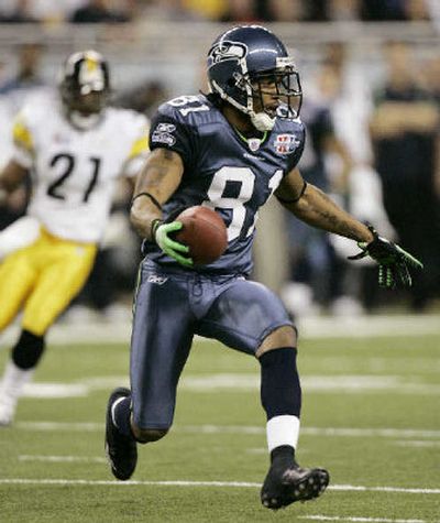 
Wide receiver Peter Warrick didn't survive the Seattle Seahawks' final cuts.
 (Associated Press / The Spokesman-Review)