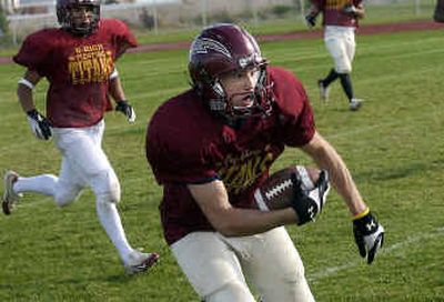 University High senior receiver Matt Hanna during a recent pratice.
(Brian Plonka / The Spokesman-Review)