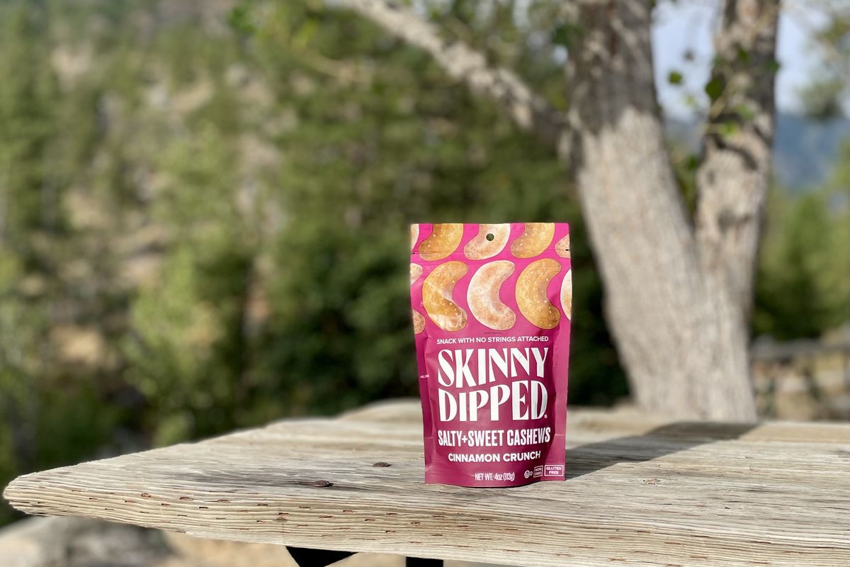 Skinny Dipped offers several new salty and sweet snacks. (Leslie Kelly)