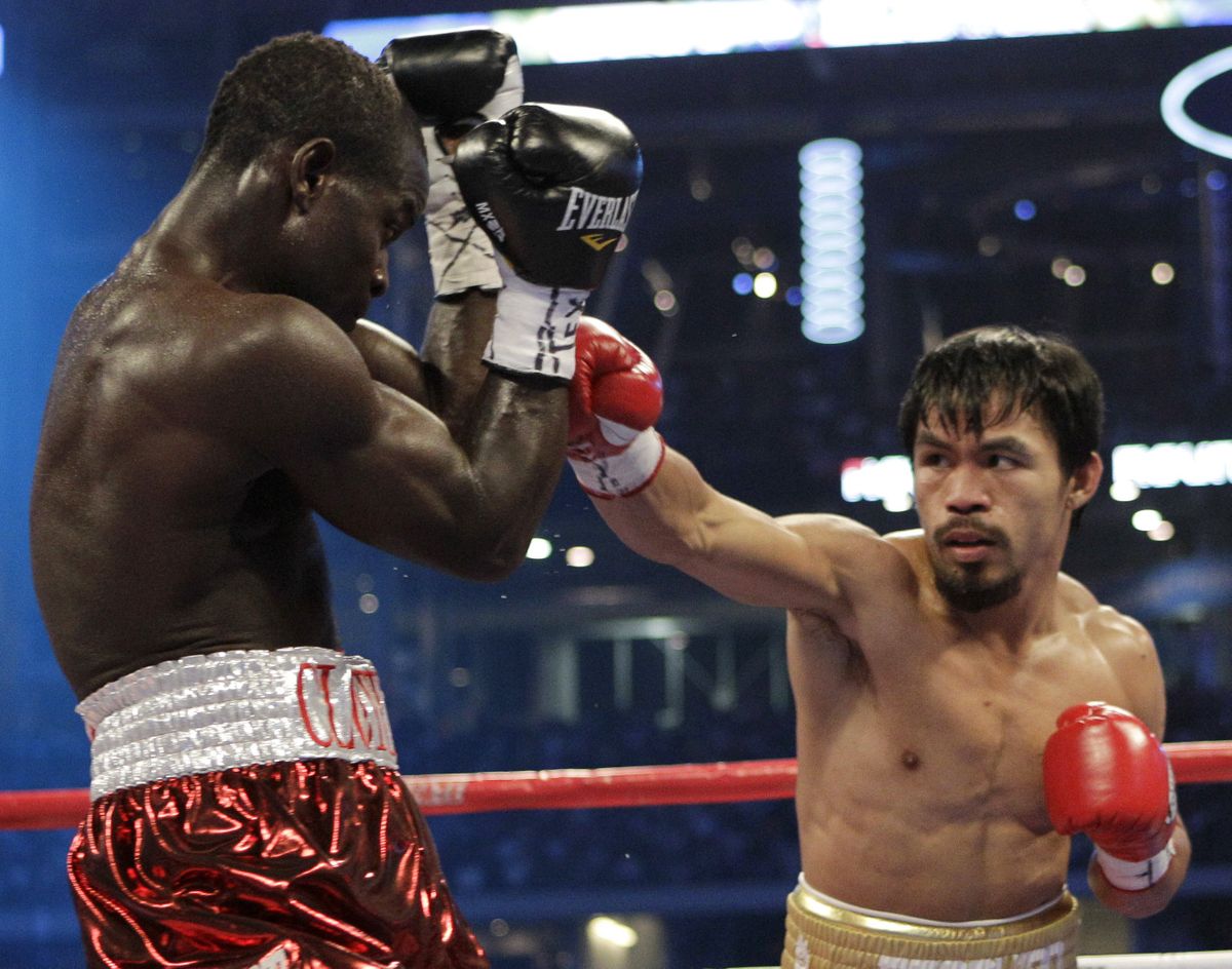 Manny Pacquiao dominated Joshua Clottey in front of 50,994 at Cowboys Stadium.  (Associated Press)