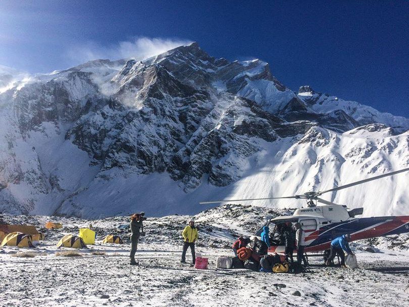 Days before the earthquakes rattled Nepal, Jess Roskelley and a team of climbers were flown to base camp for their attempt to climb Annapurna, the world's 10th highest peak.  (Courtesy)