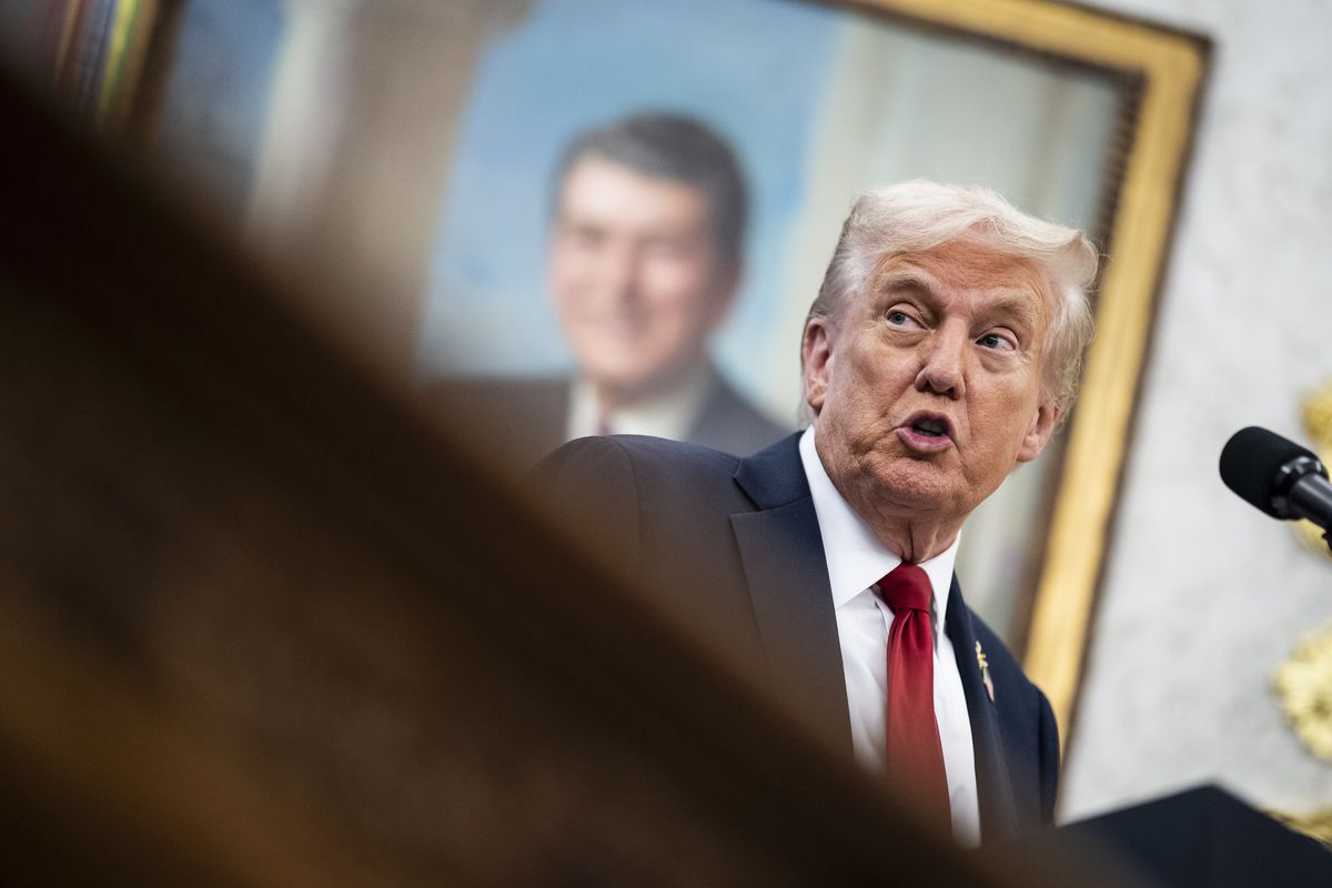 President Donald Trump on Tuesday in the Oval Office. MUST CREDIT: Jabin Botsford/The Washington Post (Jabin Botsford/The Washington Post)
