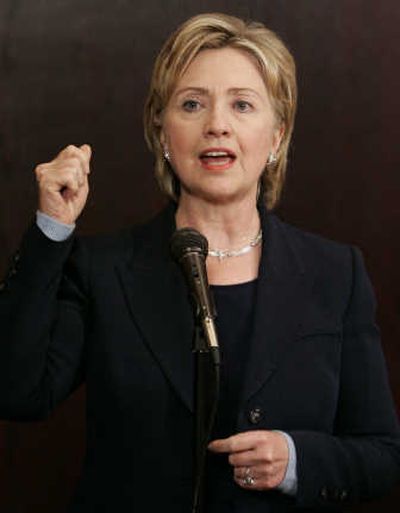 Sen. Hillary Rodham Clinton, D-N.Y., speaks about health insurance Thursday in Chicago. Associated Press
(Associated Press / The Spokesman-Review)