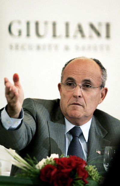 
Former New York City Mayor Rudy Giuliani led possible Republican presidential rivals in a poll released Wednesday. 
 (Associated Press / The Spokesman-Review)