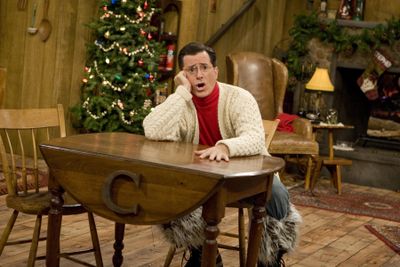 In this image released by Comedy Central, Stephen Colbert, host of Comedy Central’s “The Colbert Report,” is shown during his one-hour musical holiday special, “A Colbert Christmas: The Greatest Gift of All,” airing Sunday on Comedy Central.  (Associated Press / The Spokesman-Review)