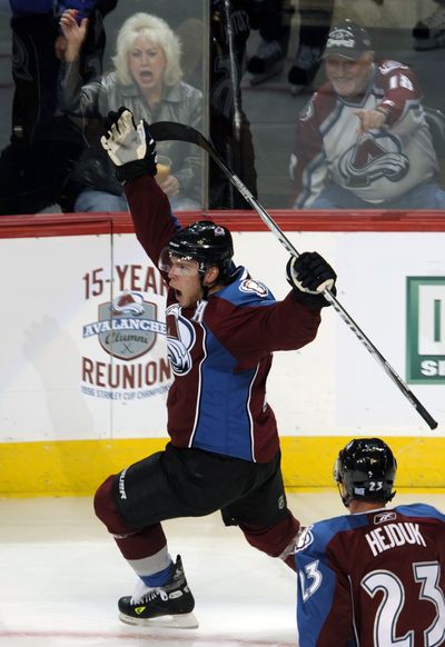 Avalanche’s Paul Stastny netted two goals, including OT winner. (Associated Press)