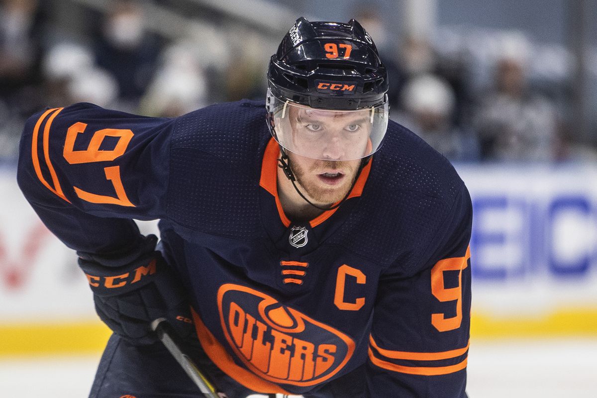 In this Feb. 17, 2021 photo, Edmonton Oilers
