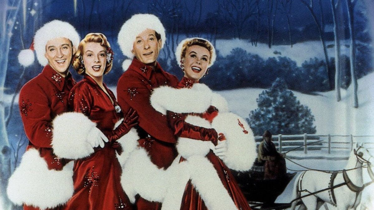 Bing Crosby, left, Rosemary Clooney, Danny Kaye and Vera-Ellen in “White Christmas.”  (Paramount Pictures)