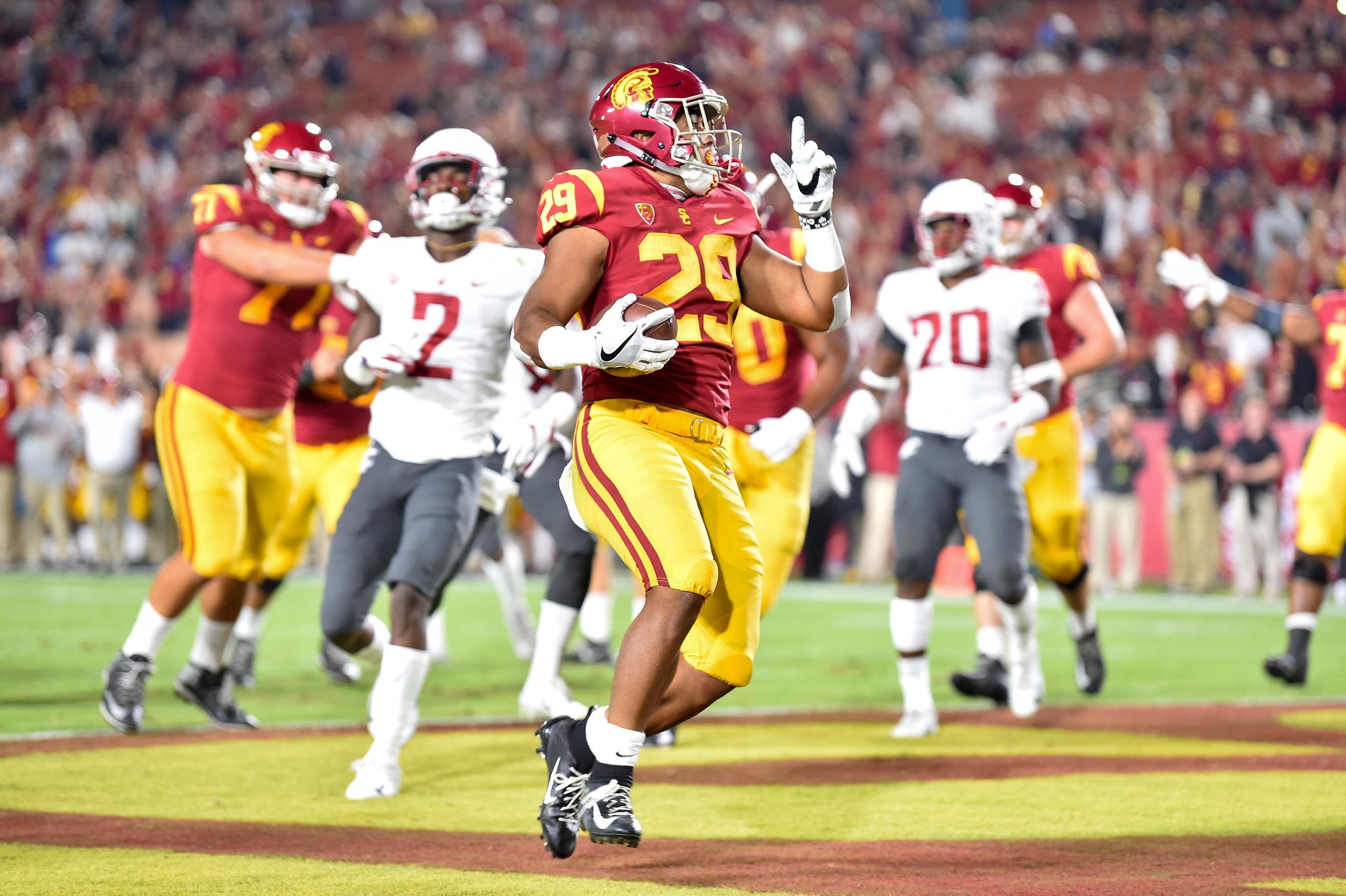 USC racks up the rushing yards early, but loses steam late in first