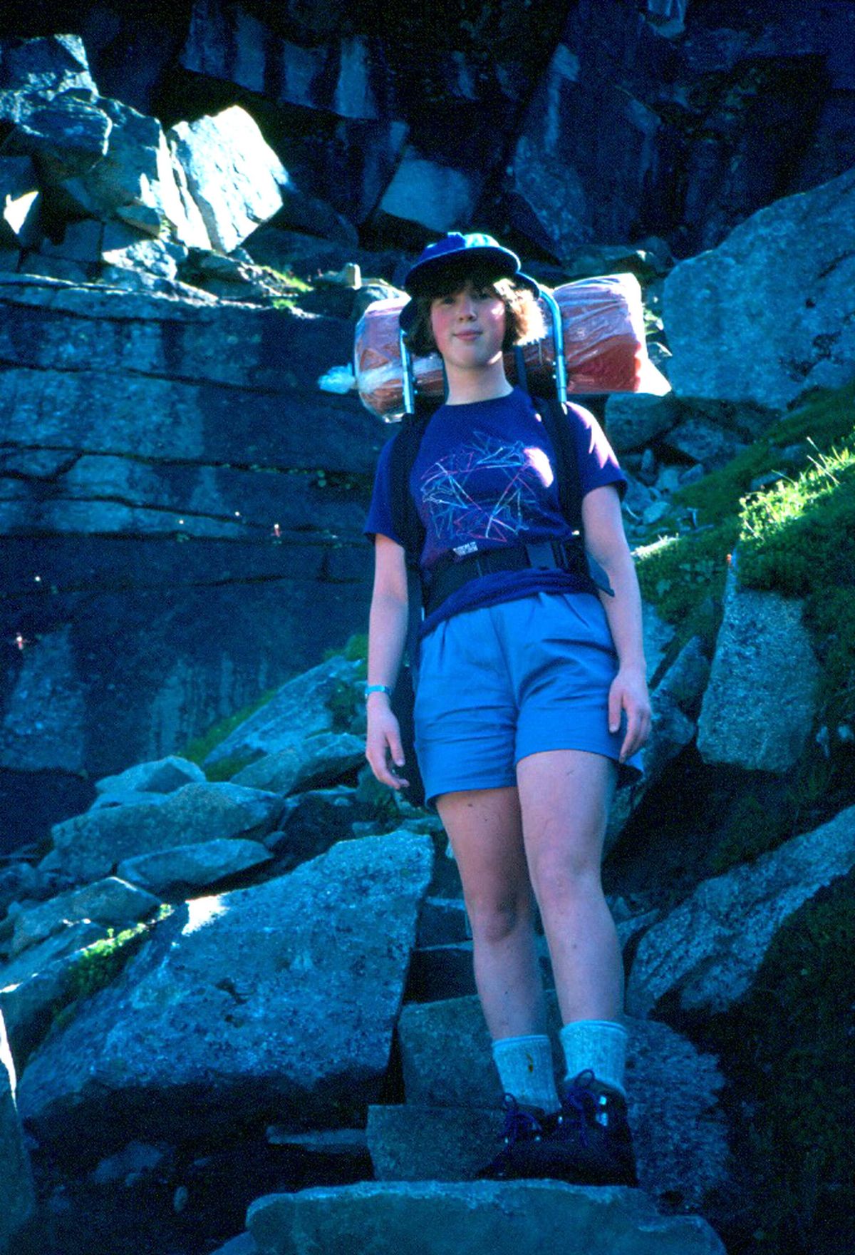 Kimberly Lusk, age 13, hiking near Cloudy Pass on the way to Holden Village in 1986. The 32-mile route starts along the Suiattle River near Darrington. (Lusk family photo)