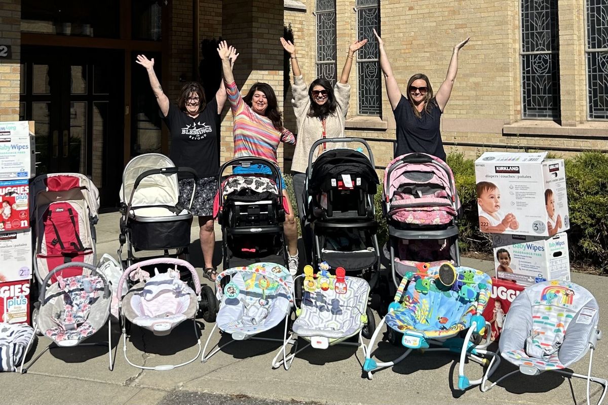 Strollers, diapers and bounce baby seats are available as part of the baby showers hosted by World Relief Spokane.  (Courtesy of World Relief Spokane)