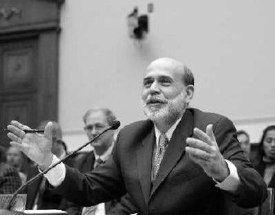 
Federal Reserve Board Chairman Ben Bernanke testifies Thursday. 
 (Associated Press / The Spokesman-Review)