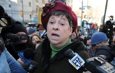 Above: Judith Welling, a Manhattan resident who lost money investing with Bernard Madoff, talks to the media Thursday outside the courthouse where Madoff pleaded guilty to pulling off perhaps the biggest swindle in Wall Street history before being led off to jail in handcuffs to the applause of victims in the courtroom.  At right: Burt Ross, 64, a former mayor of Fort Lee, N.J., lost about $5 million investing with Madoff. Associated Press photos (Associated Press photos / The Spokesman-Review)