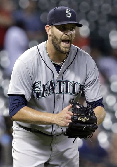 Tom Wilhelmsen has had good reason to celebrate his recent performances. (Associated Press)