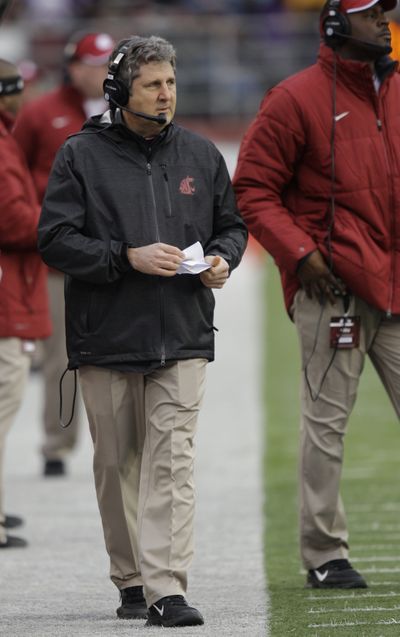 One thing Mike Leach already knows is that he has a deeper O-line. (Associated Press)