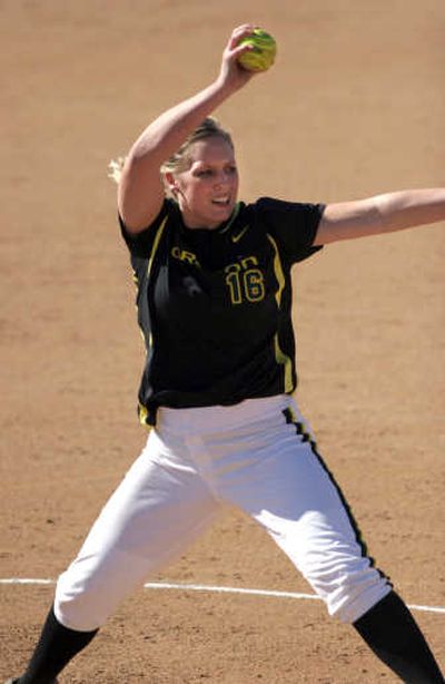 Colville's Melissa Rice has 38 wins at Oregon in the last two seasons. University of Oregon
 (Geoff Thurner University of Oregon / The Spokesman-Review)