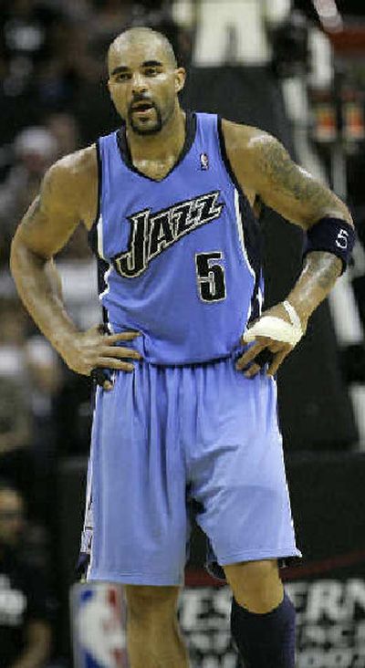 
Carlos Boozer and the Jazz are done for the season. 
 (Associated Press / The Spokesman-Review)