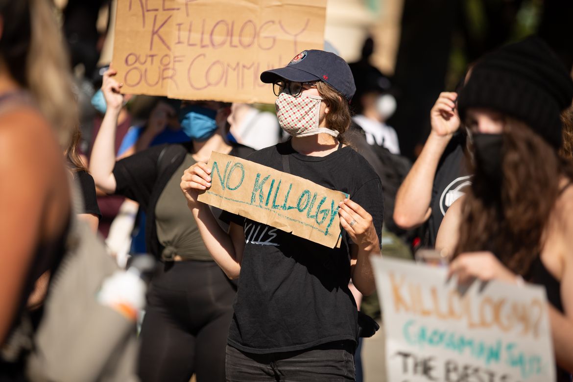 'Killology' kills empathy: Group protests now-suspended law enforcement ...