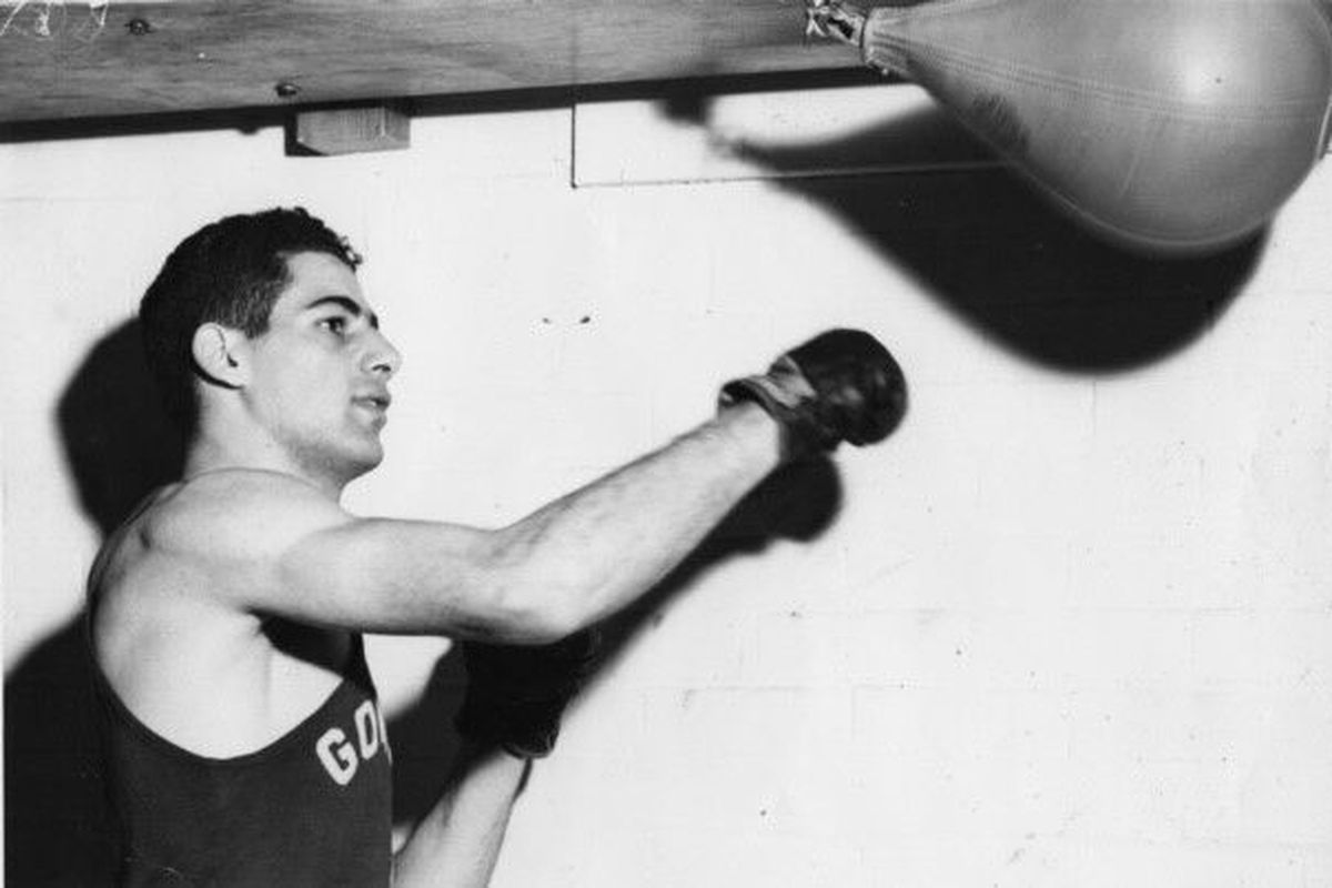 Boxer Eli Thomas won national titles for Gonzaga in 1950 and 1951.  (Courtesy Gonzaga Athletics)