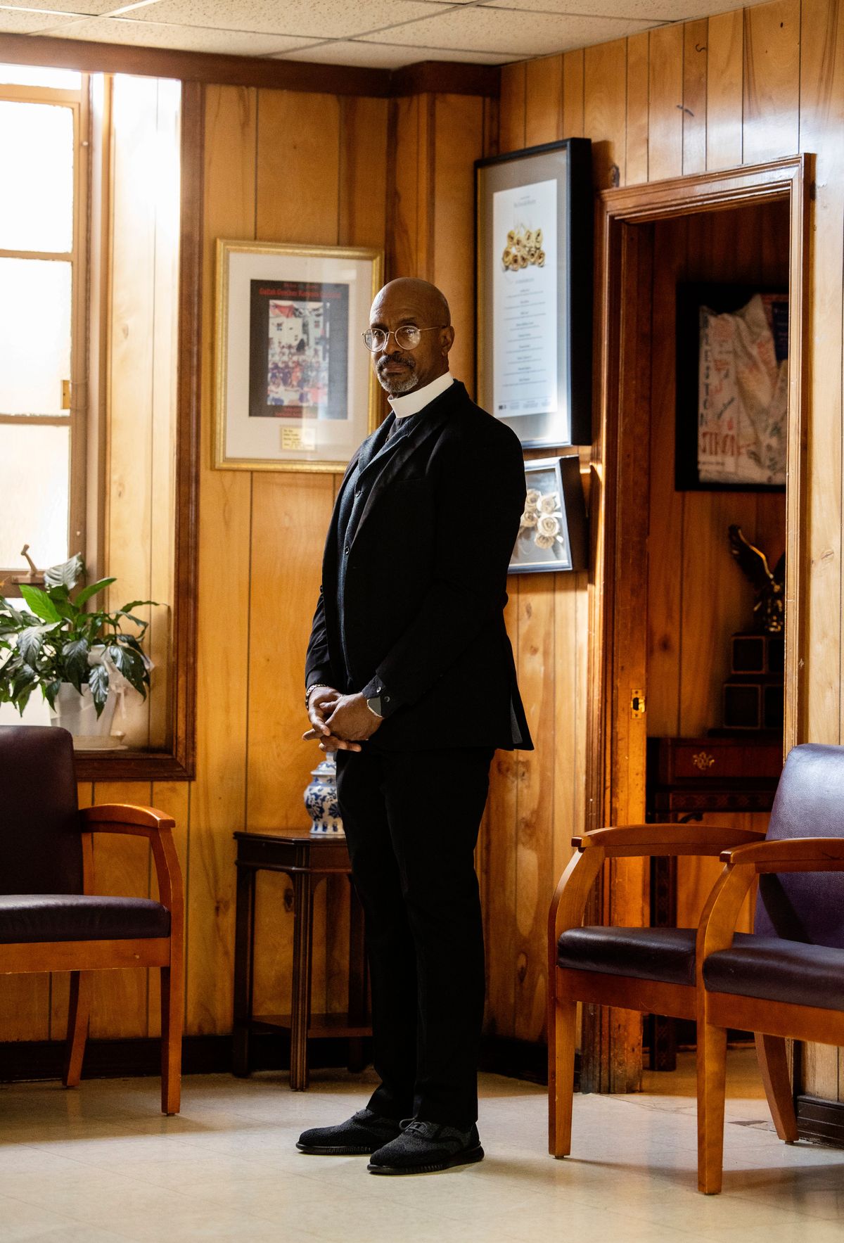 The Rev. Eric S.C. Manning at Emanuel African Methodist Episcopal Church, known worldwide as Mother Emanuel, in December. MUST CREDIT: Gavin McIntyre for The Washington Post. (Gavin McIntyre/For the Washington Post)