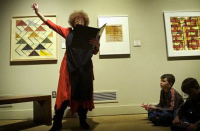 
Phyllis Silver of Spokane reads 