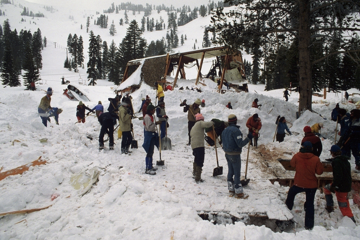 Rescuers search through debris on March 31, 1982.   (Courtesy of Lanny Johnson)