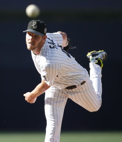 American League All-Star starting pitcher Chris Sale, of the Chicago White Sox, was scratched from his Saturday start for a clubhouse incident. (Associated Press)