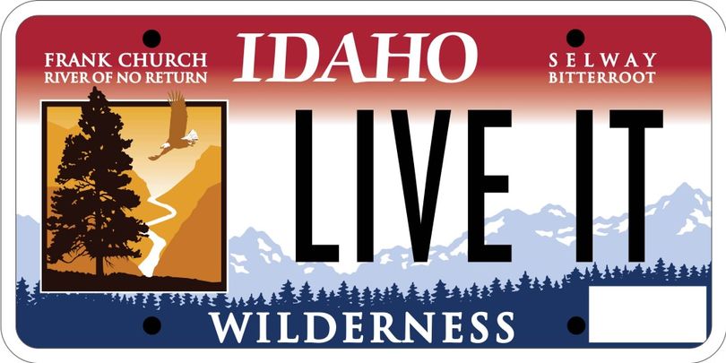 Idaho's specialty license plate benefiting trail work in the Selway and Frank Church wilderness areas debuted in February 2011. (Courtesy photo)