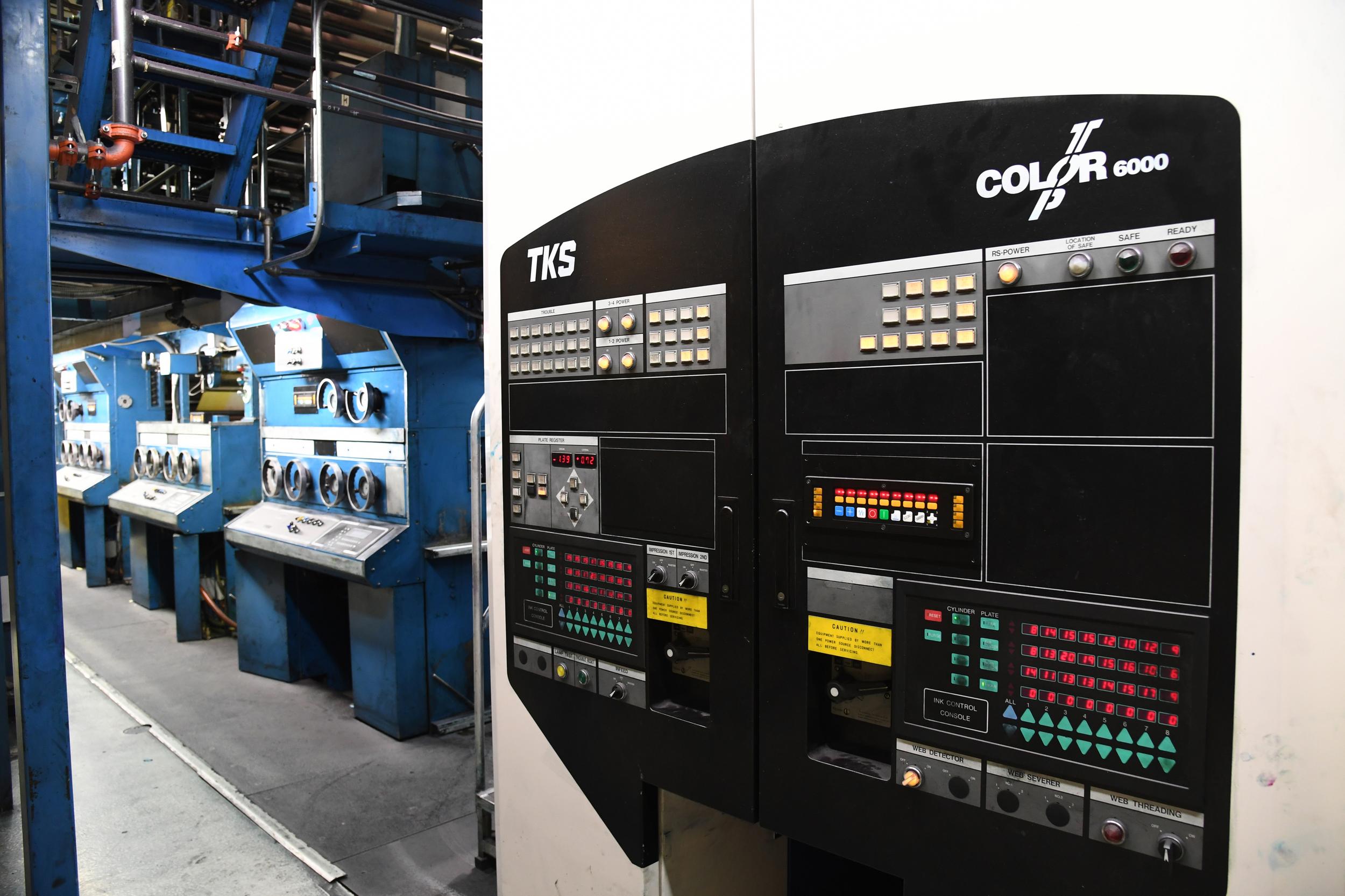 Goss Metro printing press in The SpokesmanReview production facility