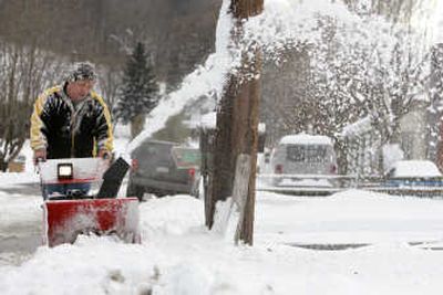 
According to the Centers for Disease Control and Prevention, more than 5,300 people end up in emergency rooms each year because of snowblower accidents. Injuries include amputated fingers, cuts and broken bones.Associated Press
 (Associated Press / The Spokesman-Review)