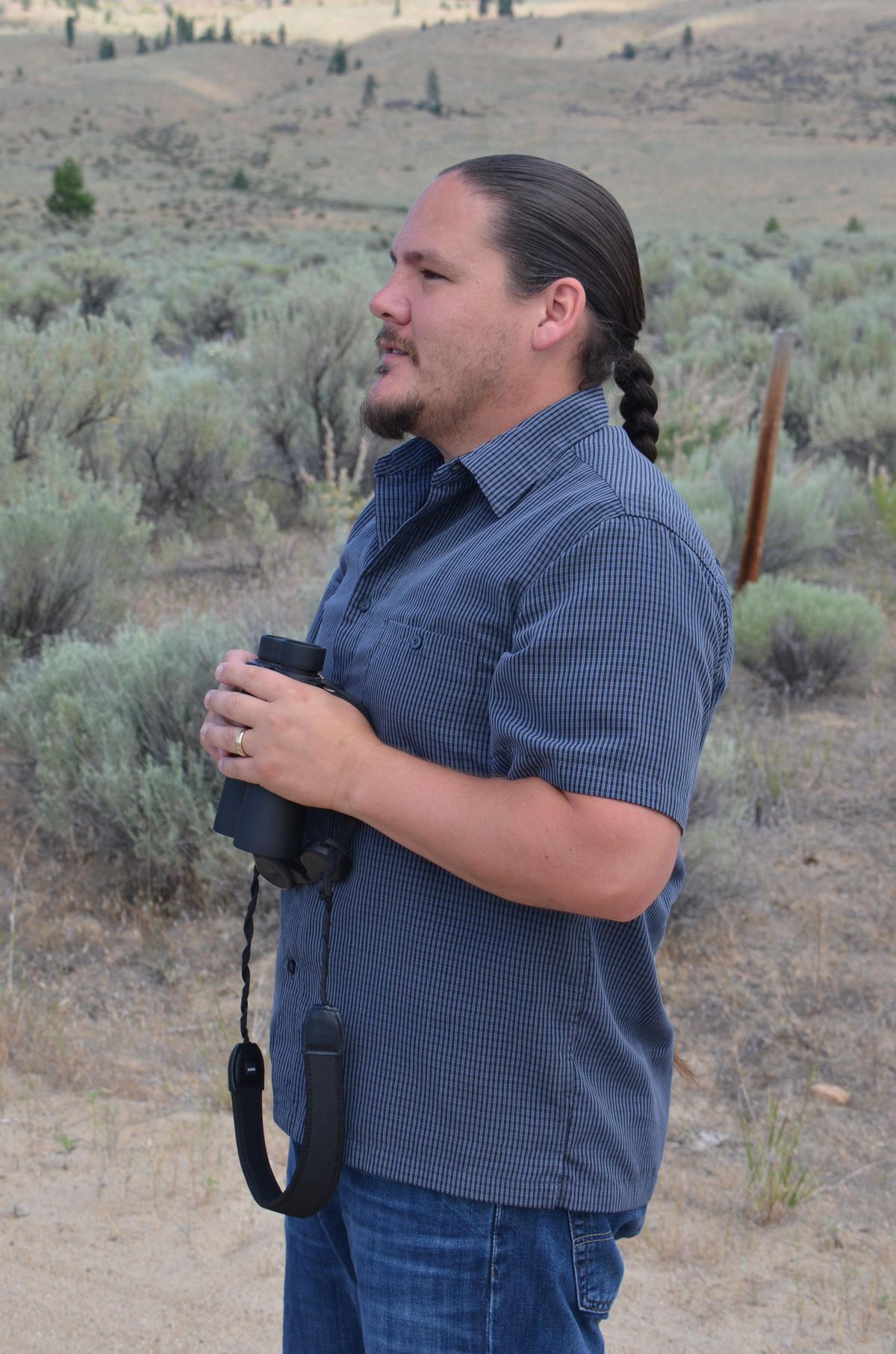 Richard Whitney looking for pronghorns. (Jack McNeel / Courtesy)