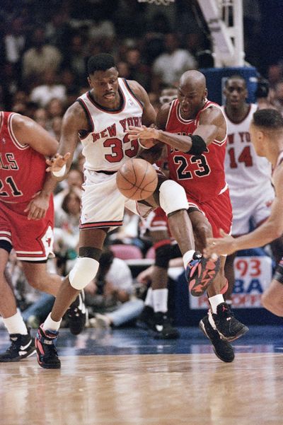 When Patrick Ewing (33) played 20 years ago there was “one superstar per team.” (Associated Press)