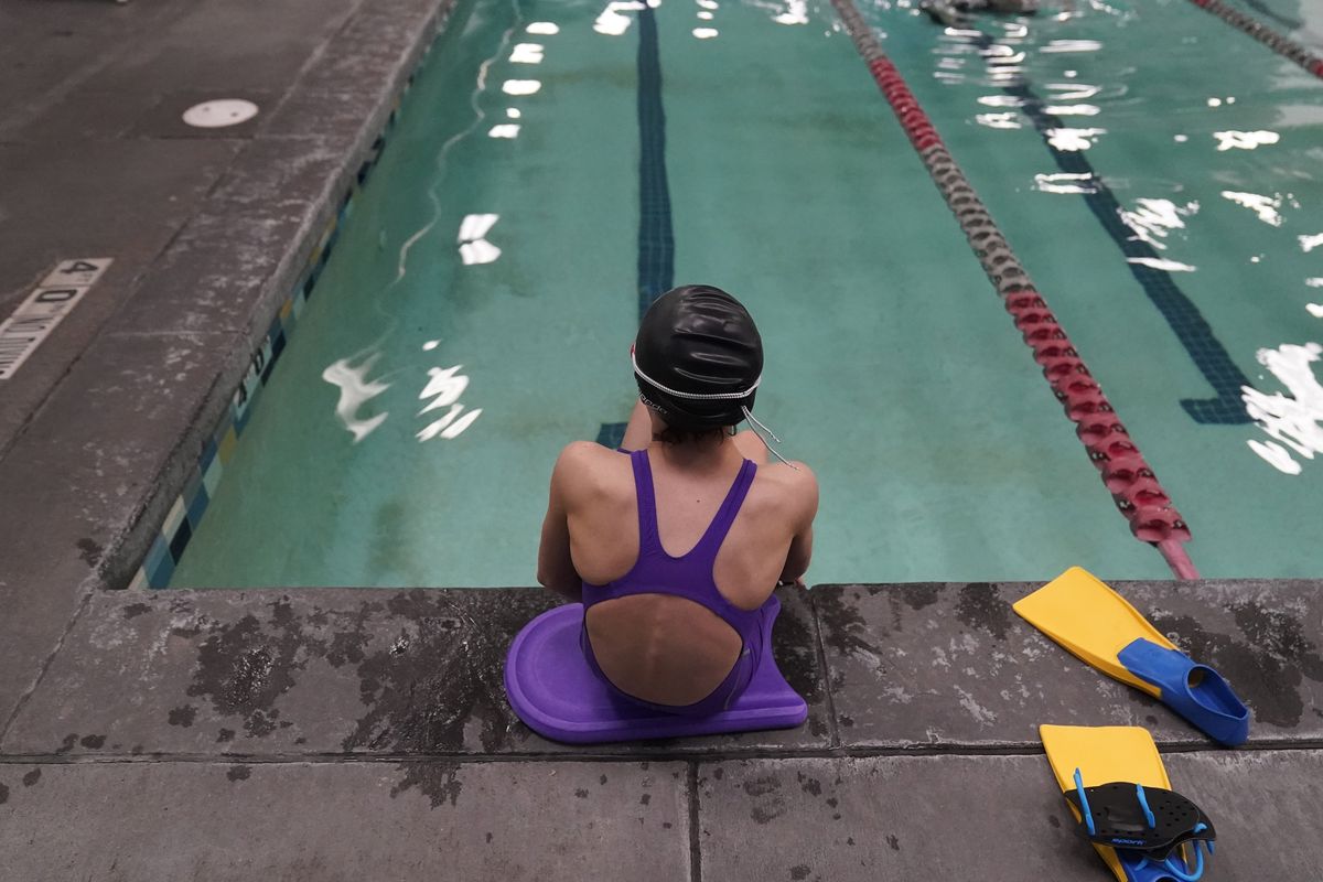 A proposed ban on transgender athletes playing female school sports in Utah would affect transgender girls like this 12-year-old swimmer seen at a pool in Utah on Feb. 22. She and her family spoke with the Associated Press on the condition of anonymity to avoid outing her publicly. She cried when she heard about the proposal that would ban transgender girls from competing on girls’ sports teams in public high schools, which would separate her from her friends. She’s far from the tallest girl on her team and has worked hard to improve her times but is not a dominant swimmer in her age group, her coach said. “Other than body parts I’ve been a girl my whole life,” she said.  (Associated Press)