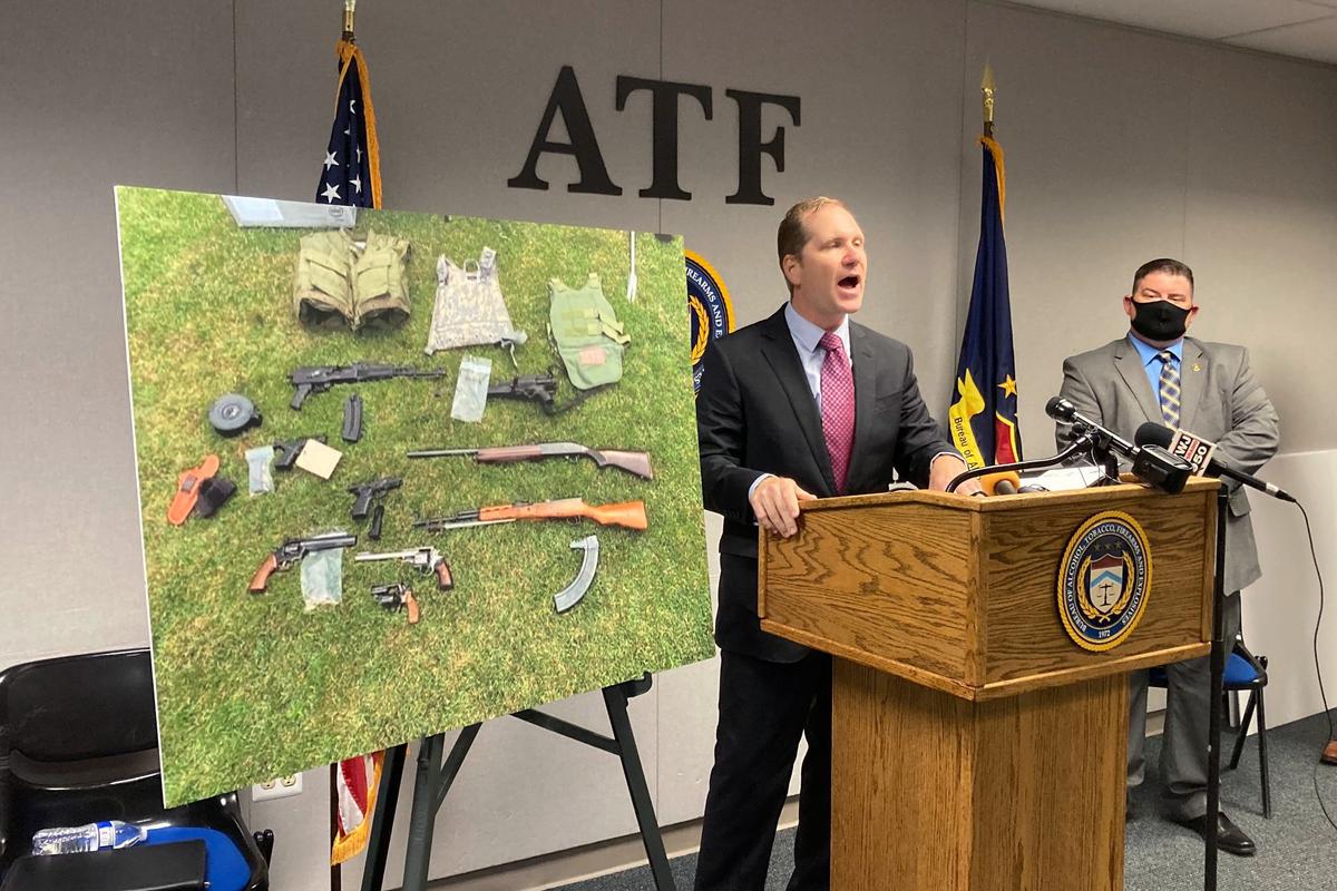 U.S. Attorney Matthew Schneider announces Wednesday, July 29, 2020, that dozens of federal agents and deputy marshals are being assigned to Detroit to combat gun violence and arrest fugitives. Detroit police said hundreds of guns were seized in a recent four-week period. Schneider added that "federal troops" are not patrolling the streets and he dismissed as "irresponsible rhetoric" any suggestion that the government wants to disrupt lawful protests against racism and excessive police force.  (Ed White)
