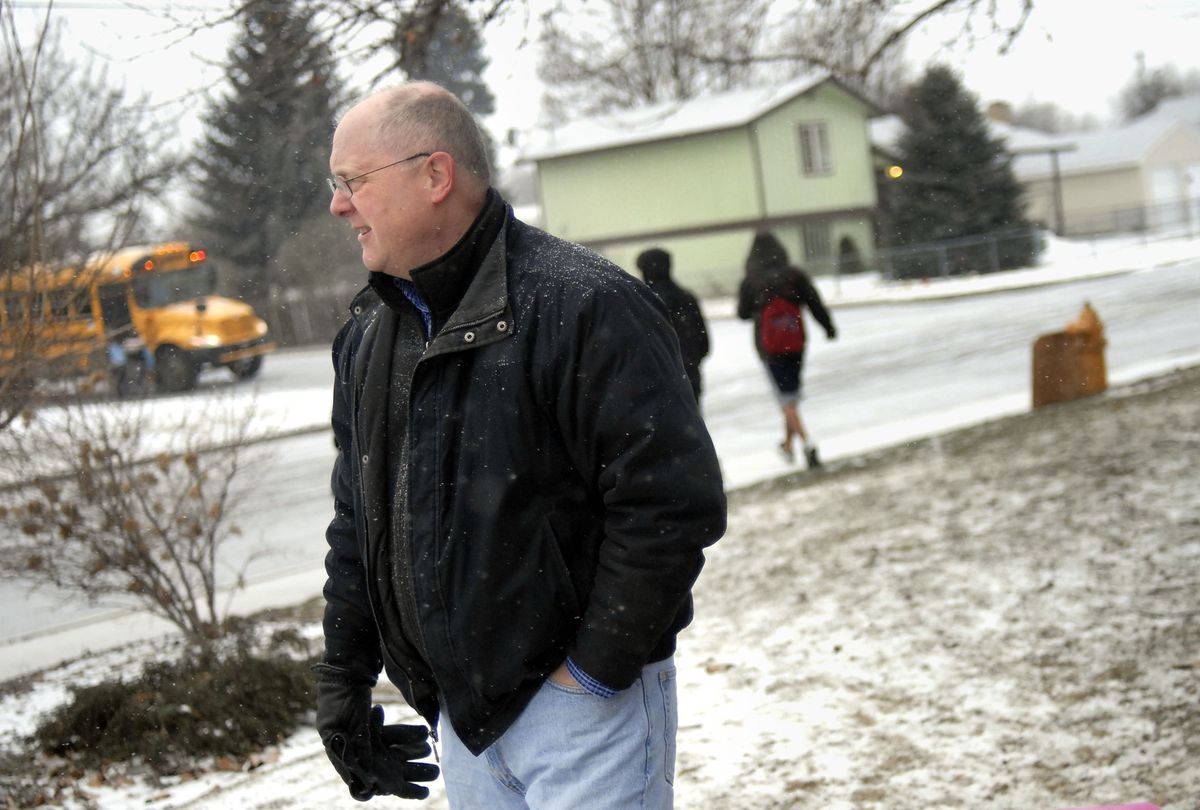The Spokesman-Review “Our goal was to build a relationship (with the community),” the Rev. Greg Luce said of the  Monday morning hot chocolate and doughnuts that the church provides for kids waiting for the bus. (Liz Kishimoto / The Spokesman-Review)