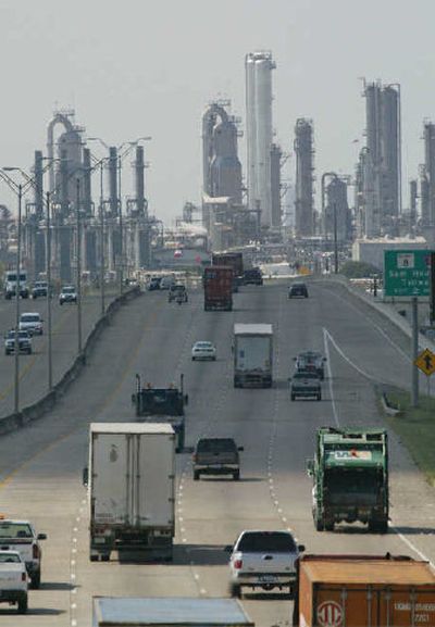 
Traffic travels along Highway 225 near a refinery in Deer Park, Texas, near Houston. 
 (Associated Press / The Spokesman-Review)