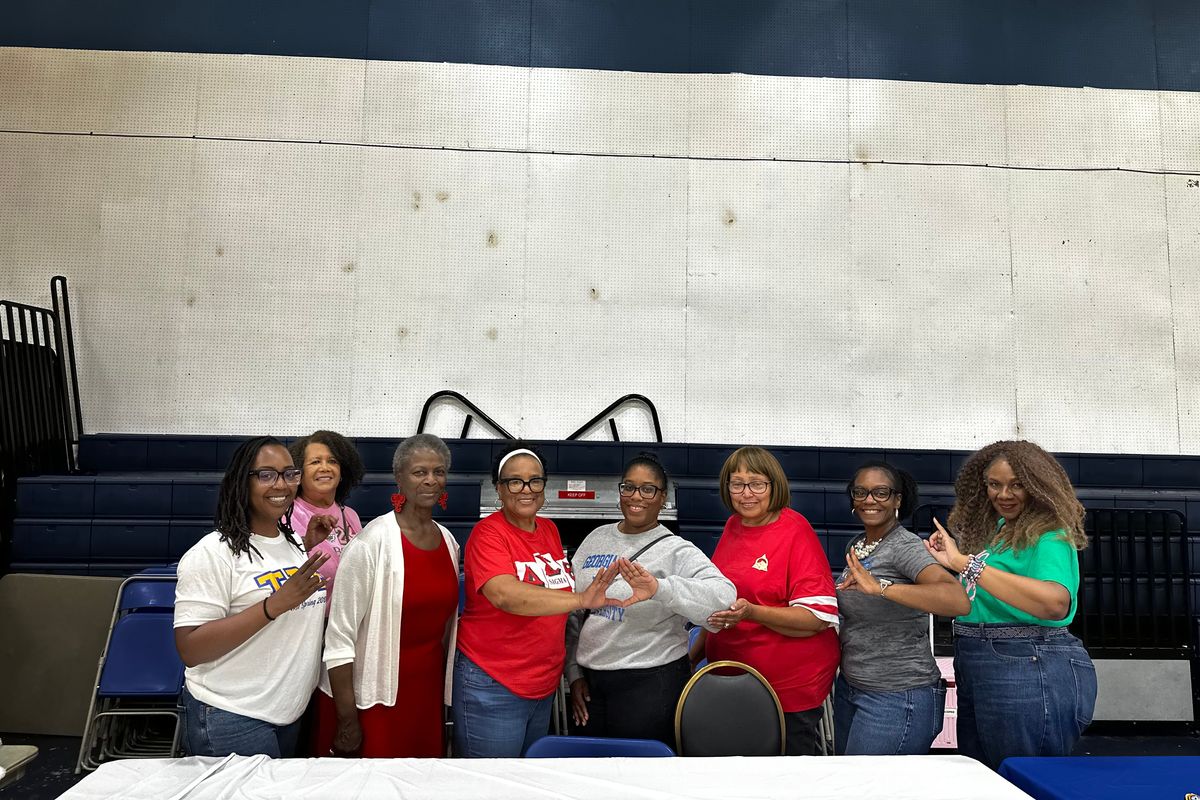 Women representatives from historically Black Greek letter organizations helped sponsor and organize the Body and Soul Health Fair.  (Courtesy of Dr. Jeanne Baynes)