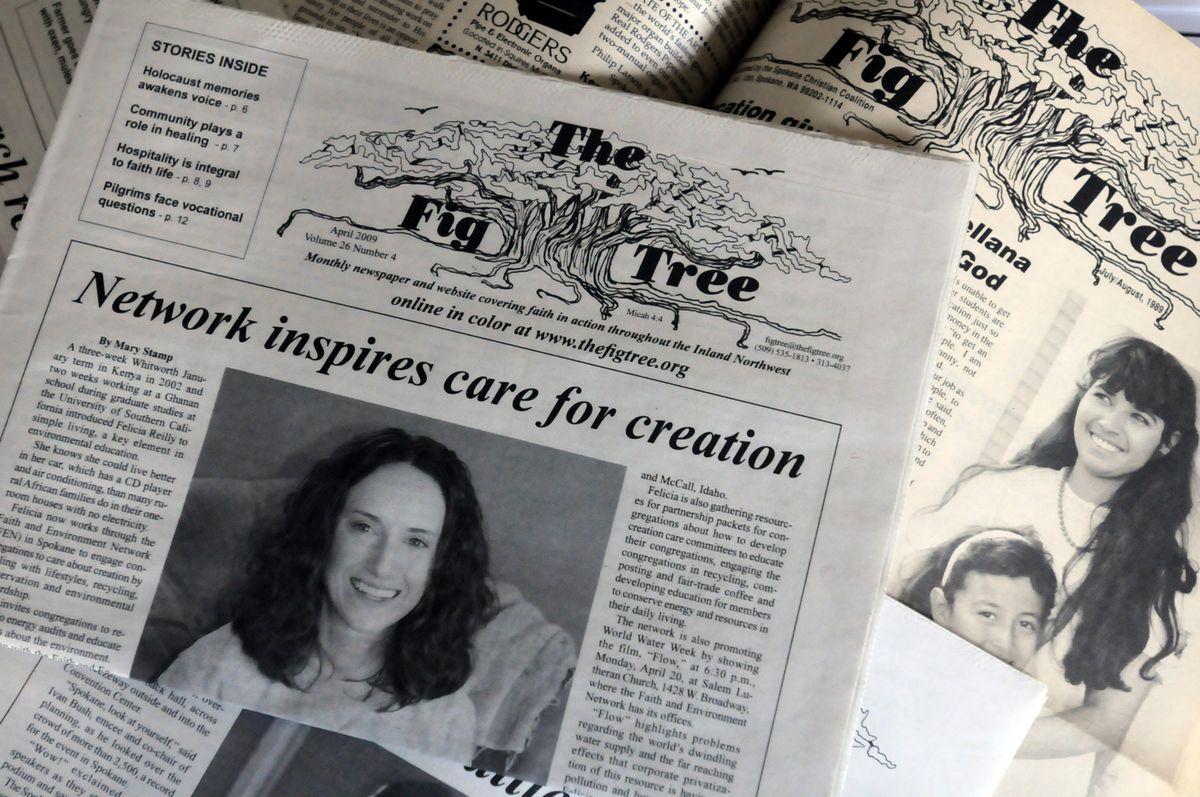 The Fig Tree, a free newspaper of religious news, is turning 25 years old. The paper is edited by Mary Stamp, who has been with it from the beginning. (Jesse Tinsley / The Spokesman-Review)