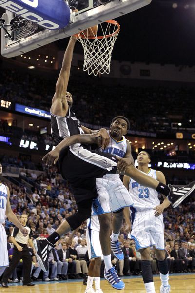 Spurs’ Tim Duncan scored 24 points in win on Wednesday. (Associated Press)